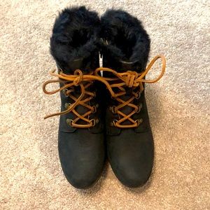 Sperry Luca Boots, Black, Size 7.5 M